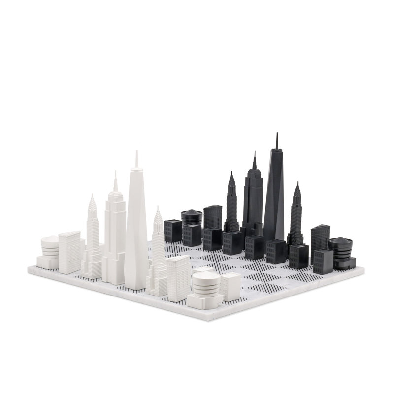 Skyline Chess 2 Player Marble/Acrylic Chess