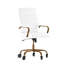 Fauteuil de bureau pivotant à haut dossier avec structure, accoudoirs et roulettes transparentes-2022692705-2022692708