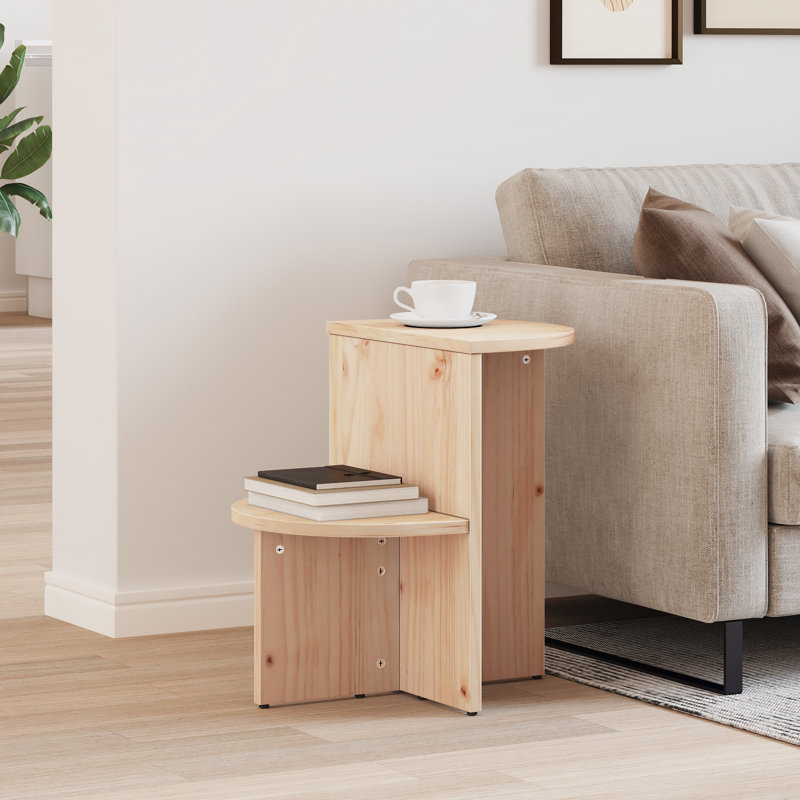 Coffee Table Solid pine wood Rustic Tables Round Indoor Pine Natural, Natural