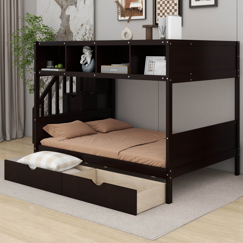 Jannell Kids Twin Over Full Bunk Bed, Espresso