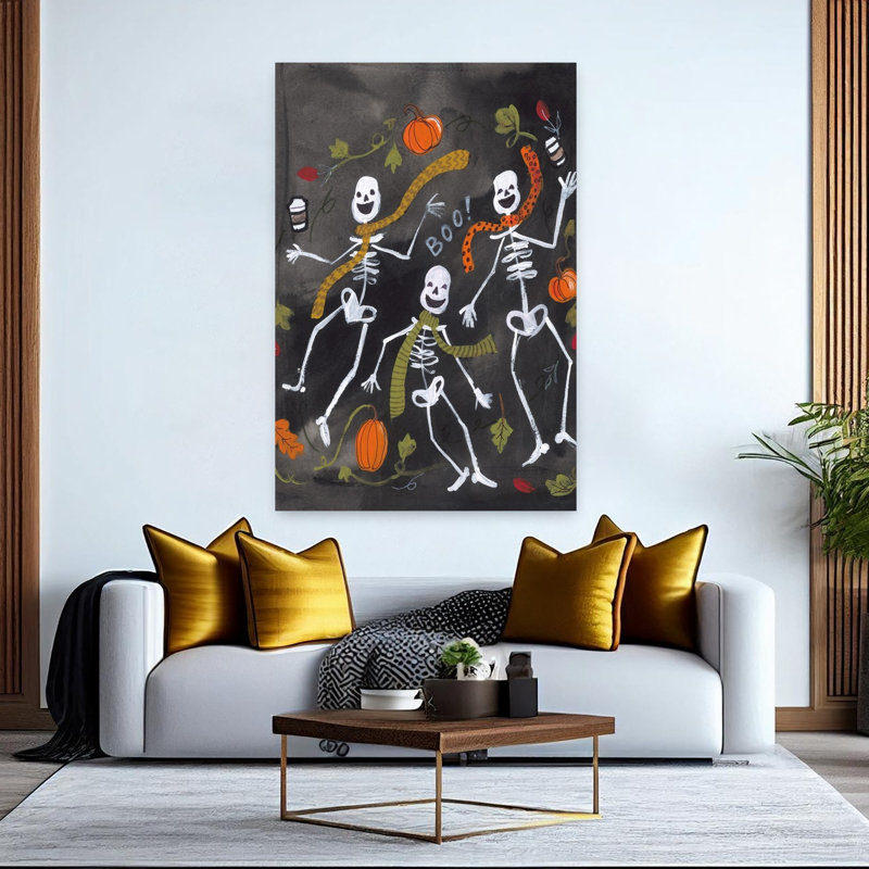 «Fall Dancing Skelton's Contemporary Fruit Art», H 60 po x l 40 po