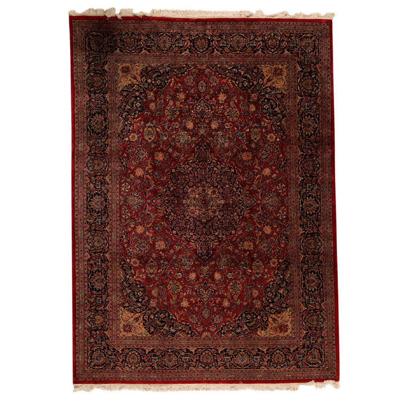 Wool Oriental Area Rug in Navy
