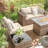 Outdoor 4" Thick Replacement Cushion Set Seat/Back Cushion (Set Of 3 Seats , 3 Backs , 2 Short Backs)-1775352335