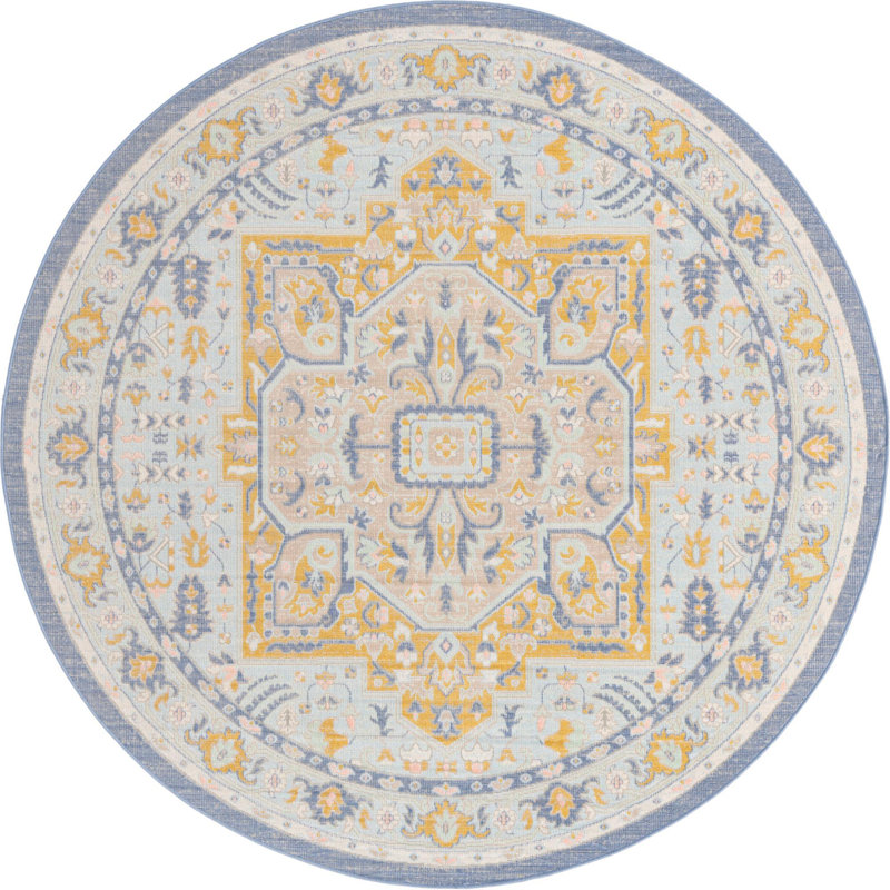 Matthei Oriental Indoor Rug, Round 7'