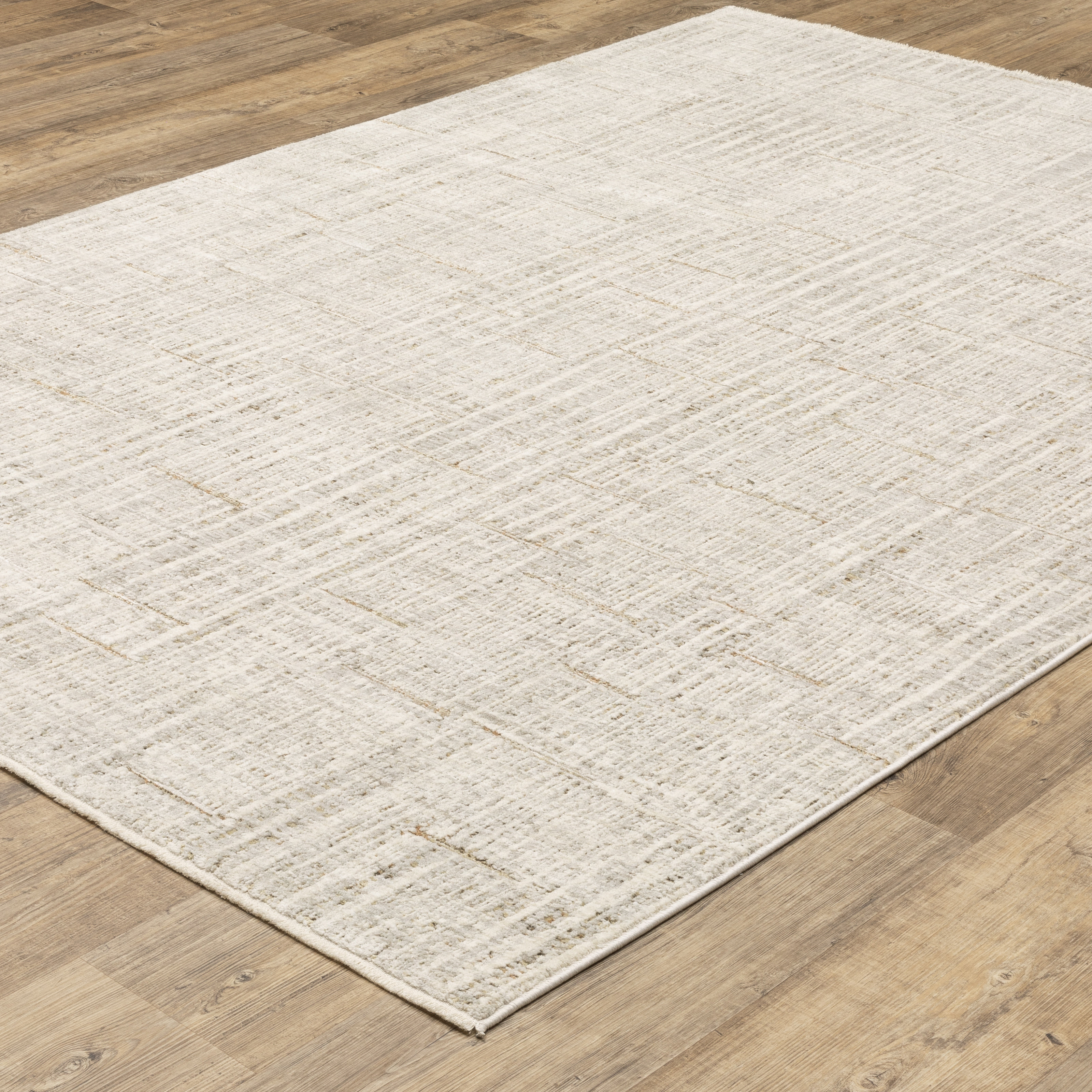 Deconstructed Line Rug Bungalow Rose Telisa Deconstructed Grid Ivory/ Grey Area Rug | Wayfair