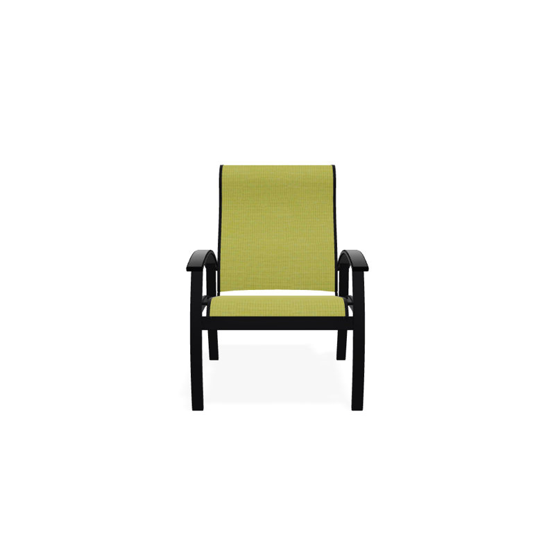 Chaise de patio Askar, Lime 38D Sunbrella®, Noir, Noir texturé
