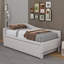 Lit de jour simple tapissier en L rembourré en forme de L avec lit gigogne-23119509