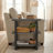 Pomona 3-Tier End Table with Metal Legs & Storage Shelves, Slate Gray-1531679358