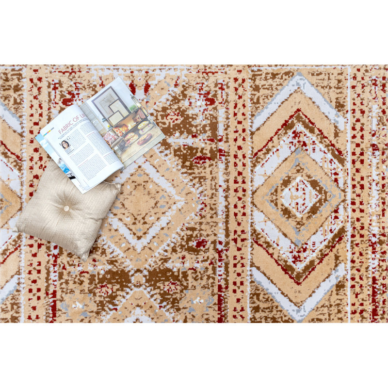 Tapis orange Southwestern, Tapis de couloir 2 pi x 8 pi