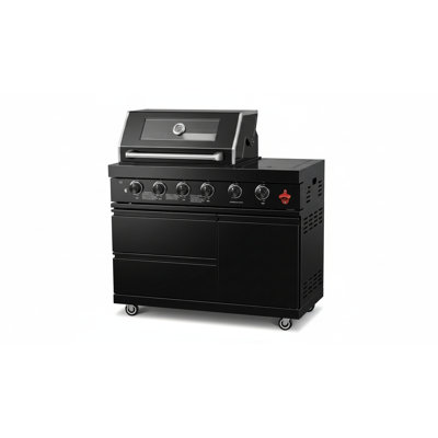 Barbecue au gaz naturel d'extérieur 46 po avec 4 brûleurs Rana, construction en acier inoxydable et îlot de cuisine