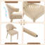 Ensemble de 4 chaises de salle à manger rembourrées avec accoudoirs Boucle-130701019
