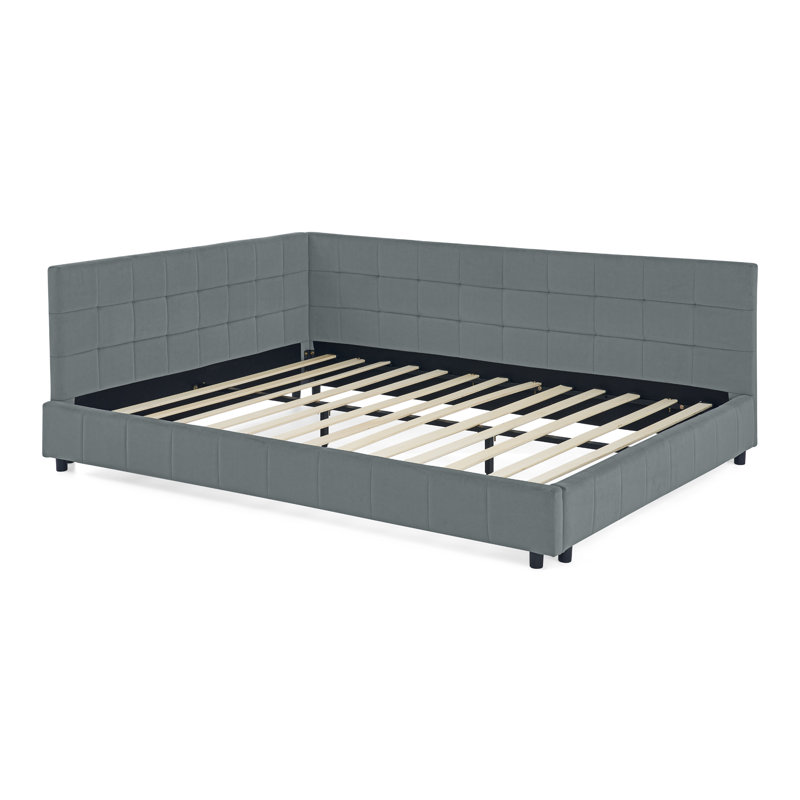Verasha Upholstery Bed Frame, Gray