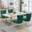 Chaise parsons rembourrée en velours capitonné Chary-216153788