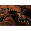 Tapis noir Teimani 3 pi 11 po x 6 pi 11 po