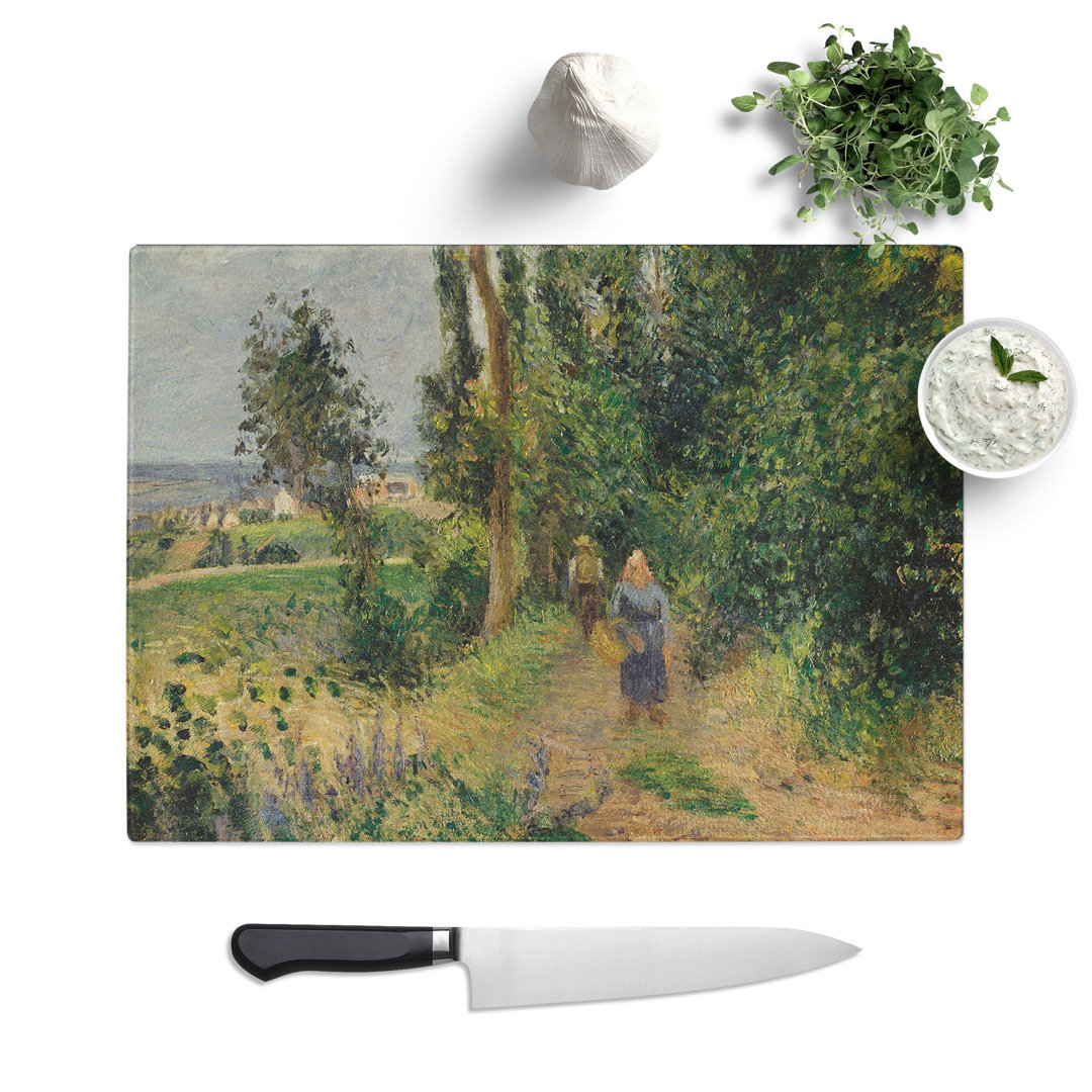 Landscape in Pontoise by Camille Pissarro Chopping Board