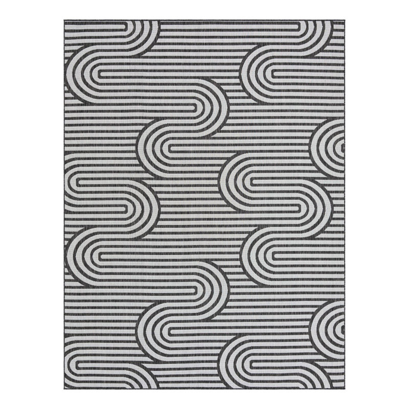 Tapis intérieur / extérieur d'extérieur moderne, Rectangle 9 pi x 12 pi