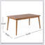 Table de salle à manger d'extérieur en bois d'acacia pour 6 personnes, durable et élégante pour les rassemblements de patio, de jardin et de cour
