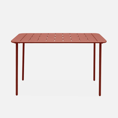 Polonius Rectangular Metal Outdoor Dining Table , 120cm cm W 70cm cm D