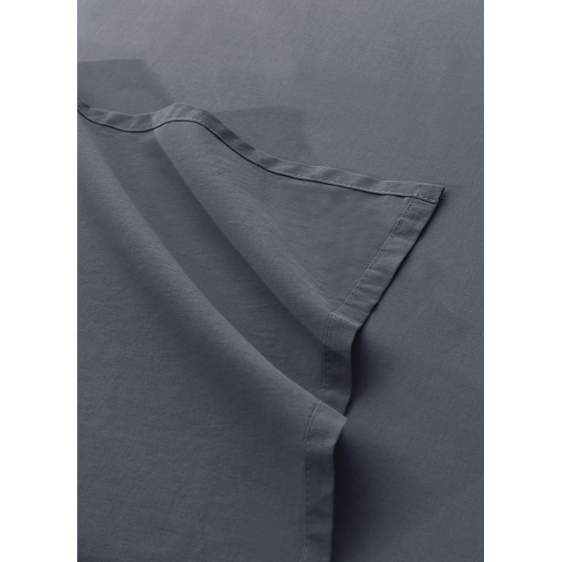 Penny Flat Sheet, King Flat Sheet, Dark Gray