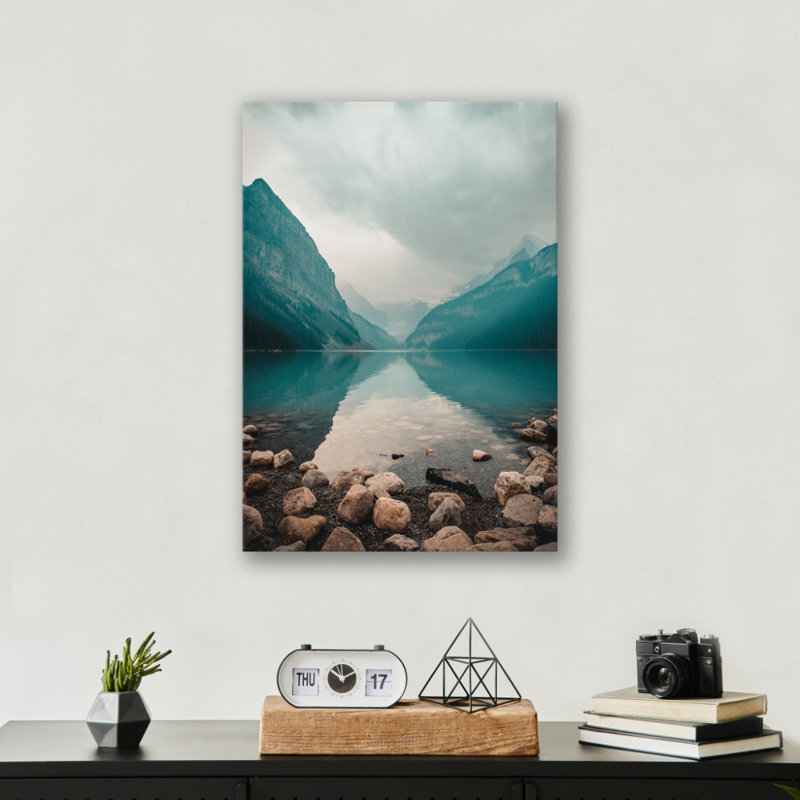 Lake Louise Print - Canadian Rockies Wall Art - Turquoise Alpine Lake Canvas Poster - Banff National Park Landscape Artwork - Travel Nature Decor - Scenic Mountain Lake Wall Hanging - Modern Home Decoration Art Print