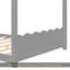 Lit double sur pied avec lattes de soutien, cadre de lit en bois massif pour enfants, sans sommier ni structure d'ouverture, gris-46360858-46360857