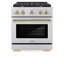 ZLINE Autograph 36" Paramount Dual Fuel Range w/ 6 Burners & Champagne Bronze Accents (SDRZ-36-CB)-1091892190-1091892203-1091892221