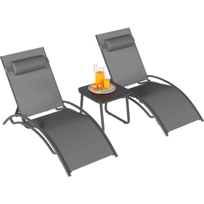 Outdoor Lounge Chair And Side Table (set of 2 with Table) by Wrought Studio
