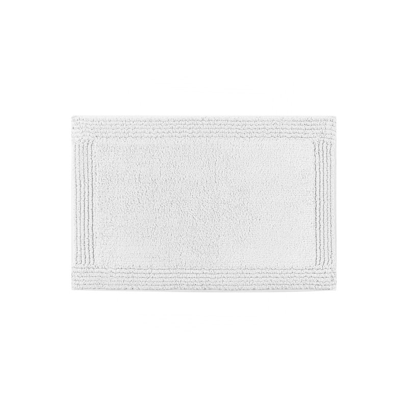 1 PCS 100% Cotton Tufted 3000 GSM Reversible Bath Rug Grey, Rectangle 1'5" x 2'