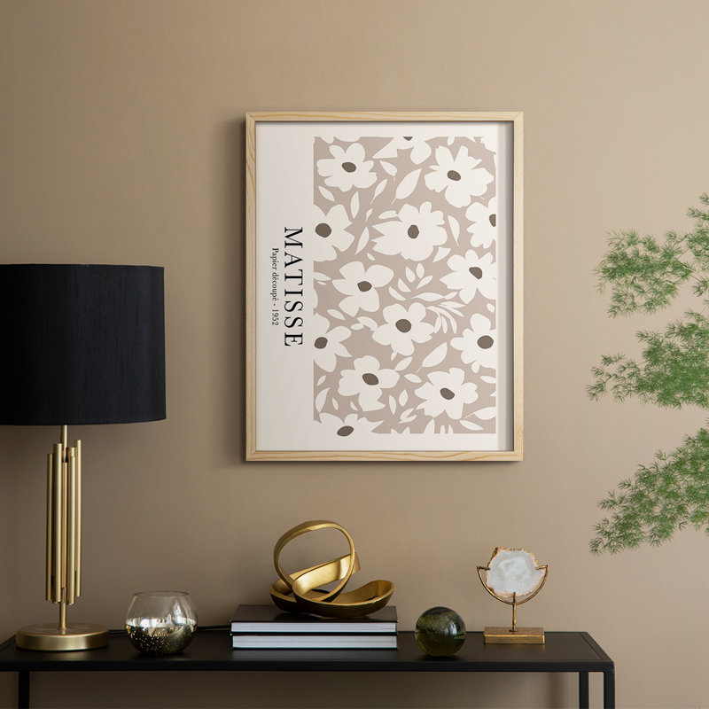 Matisse CCLI, reproduction d'art encadrée - bois massif, H 21 po x l 17 po, Naturel