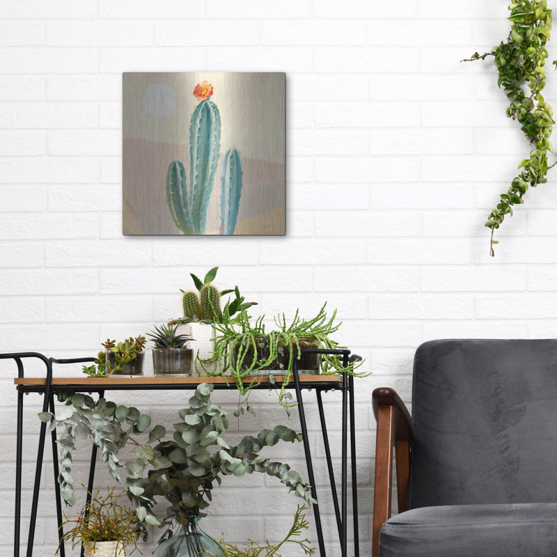 Union Rustic «Desert Greenhouse 3» par Danhui Nai, art mural en métal, H 12 po x l 12 po