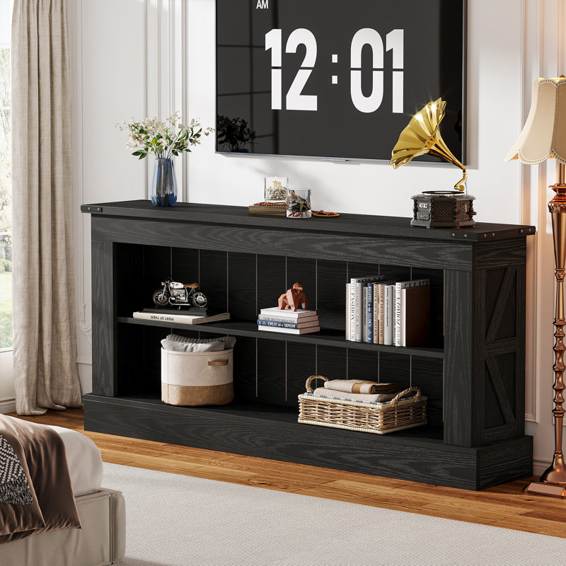 Farmhouse Tv Stand For 75-inch Tv, 63" Entertainment Center With Storage, Modern Media Console Table For Living Room, Bedroom