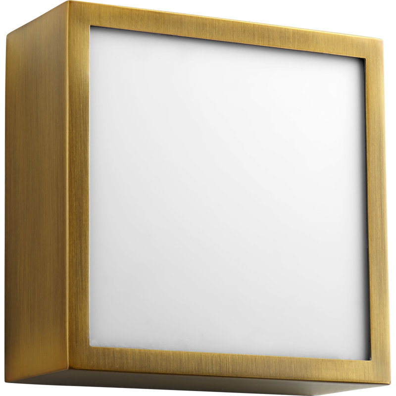 Pyxis Acrylic Flush Mount, Aged Brass