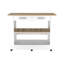 Îlot de cuisine avec deux petits tiroirs et deux compartiments ouverts en dessous, solution de rangement compacte pour l'organisation de la cuisine-1335831198