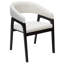 Chaise de salle à manger moderne en cuir avec dossier incurvé et structure en bois d'hévéa Cali-1579383288-1580408881