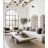 Laeticia Modern 6 Light Black Arm Flush Mount Chandelier