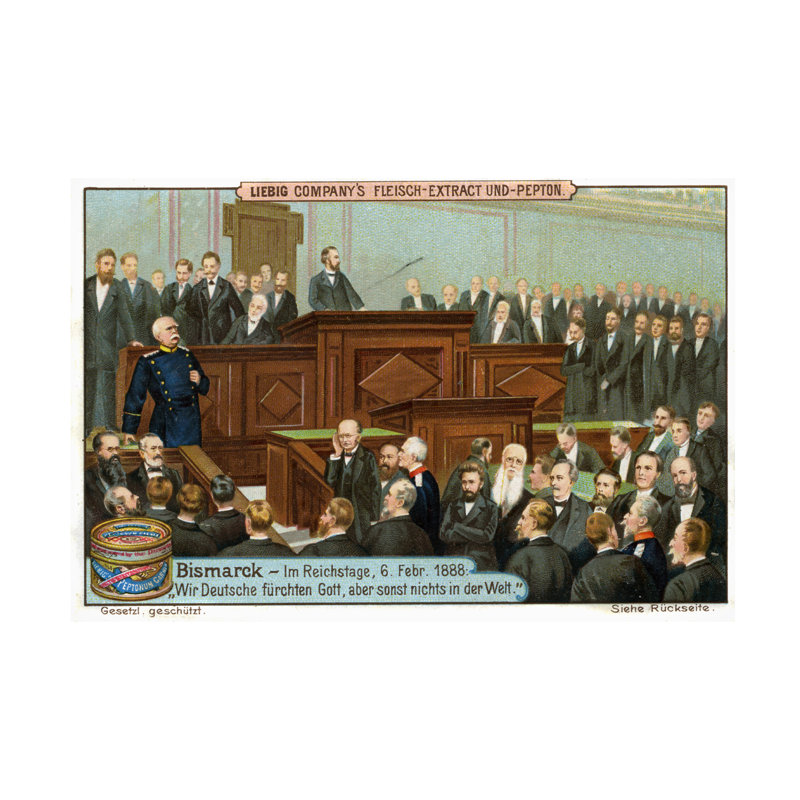 «Bismarck In Reichstag», artiste inconnu, 1888, art sur toile, H 30 po x l 47 po