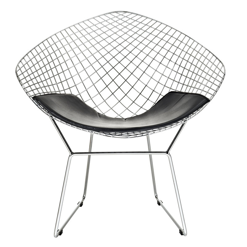 Fauteuil Modway argent / diamant noir