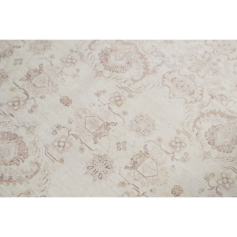 Wool Oriental Area Rug in Beige
