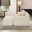 Fauteuil d'appoint avec repose-pieds en velours côtelé avec repose-pieds-28941309
