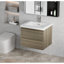 Meuble-lavabo moderne avec lavabo 30 po, coffre de rangement, comptoir en résine, tiroirs silencieusement fermés, lavabo gris cendré 30 po, comptoir à tiroir contemporain, douceur exceptionnelle