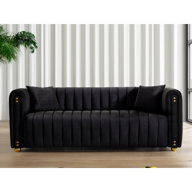 Canapé touffeté en velours 80,06 po Ber