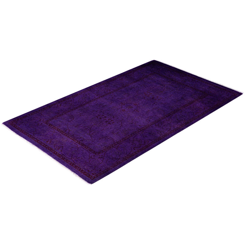 Overdyed One-of-a-Kind Runner 2'8" X 4'4" Hand Knotted Area Rug
