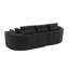 106 po Canapé modulaire courbé en tissu 2 pièces Cloud, CHAISE LUNGE, NOIR-128895813