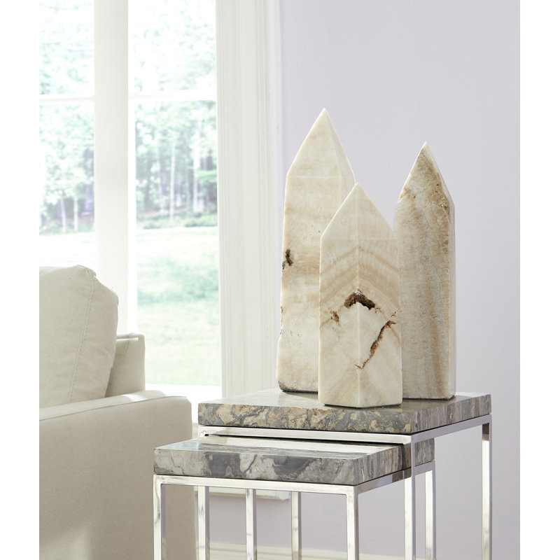 Sculpture, Beige, 16" H x 4" W x 4" D