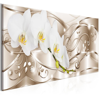 " Flowering Narrow Beige " Print