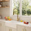  Robinet de cuisine 2 poignées escamotable de style commercial contemporain avec base DEL-103691039