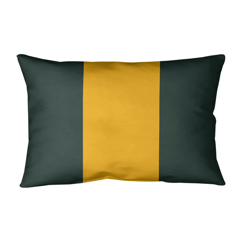 Coussin intérieur/extérieur, Vert / Jaune