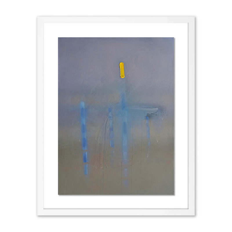Lagoon Painting by Charles Stuart, White, 24" H x 19" W x 1.5" D