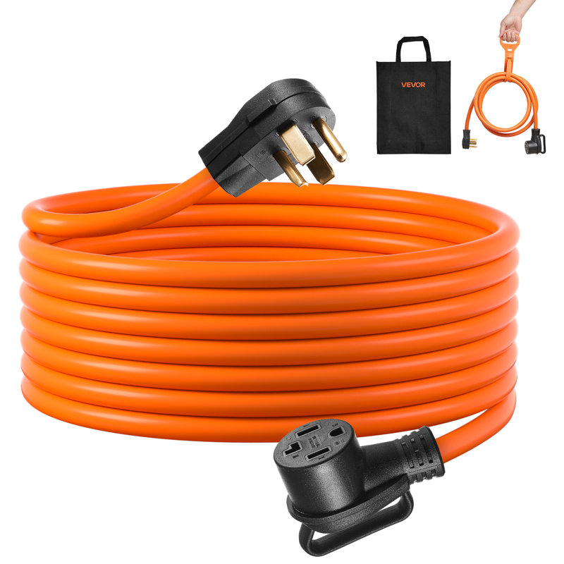 Cordon de rallonge de sécheuse à 4 branches NEMA 14-30P à 14-30R Cordon de sécheuse 30A, H 0,5 po x l 120 po x P 0,5 po