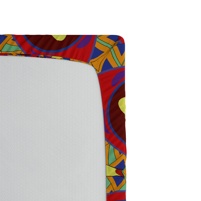 Mandala Microfiber Fitted Sheet, Twin Fitted Sheet